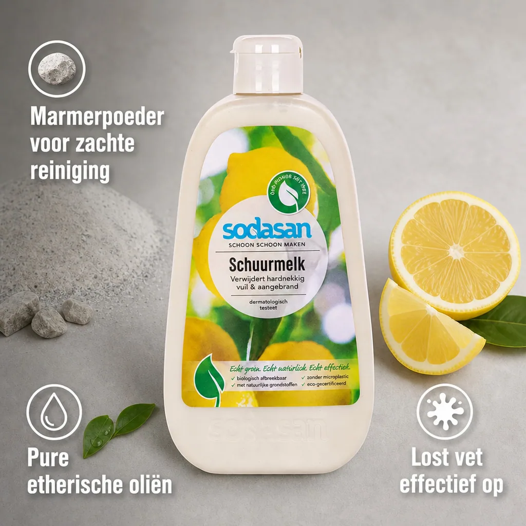 Schoonmaakmelk 500 ml, schuurmiddel, natuurlijke schuurmiddel