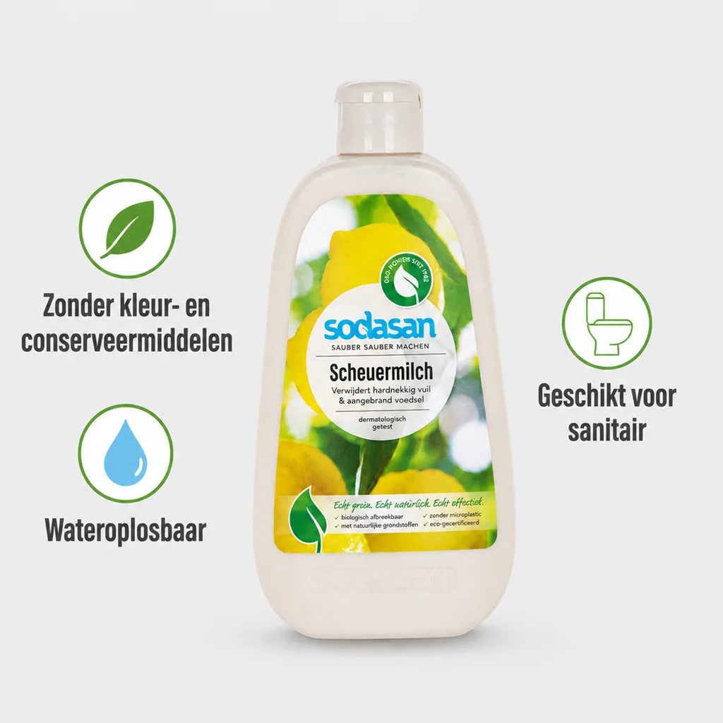 Schoonmaakmelk 500 ml, schuurmiddel, natuurlijke schuurmiddel