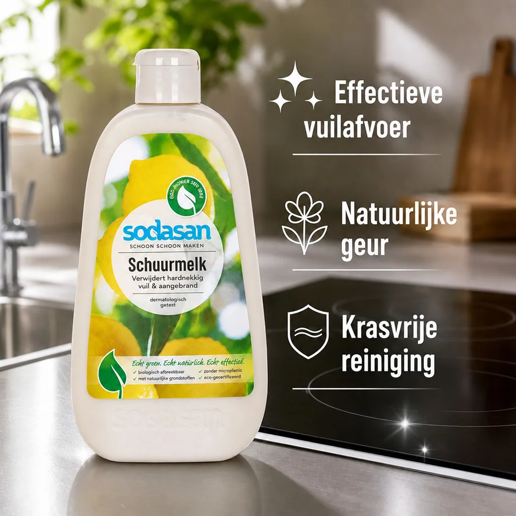 Schoonmaakmelk 500 ml, schuurmiddel, natuurlijke schuurmiddel