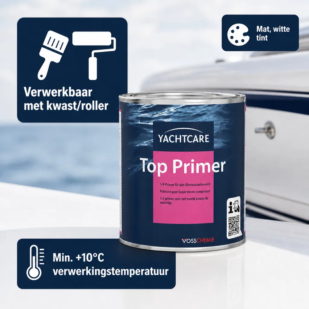 Boot primer, 1K primer, jacht primer, witte boot primer, 750 ml