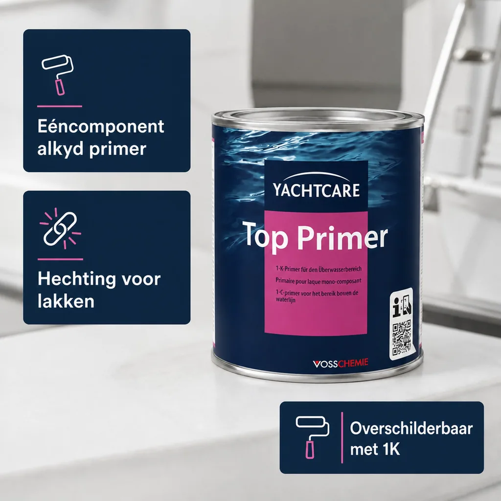 Boot primer, 1K primer, jacht primer, witte boot primer, 750 ml