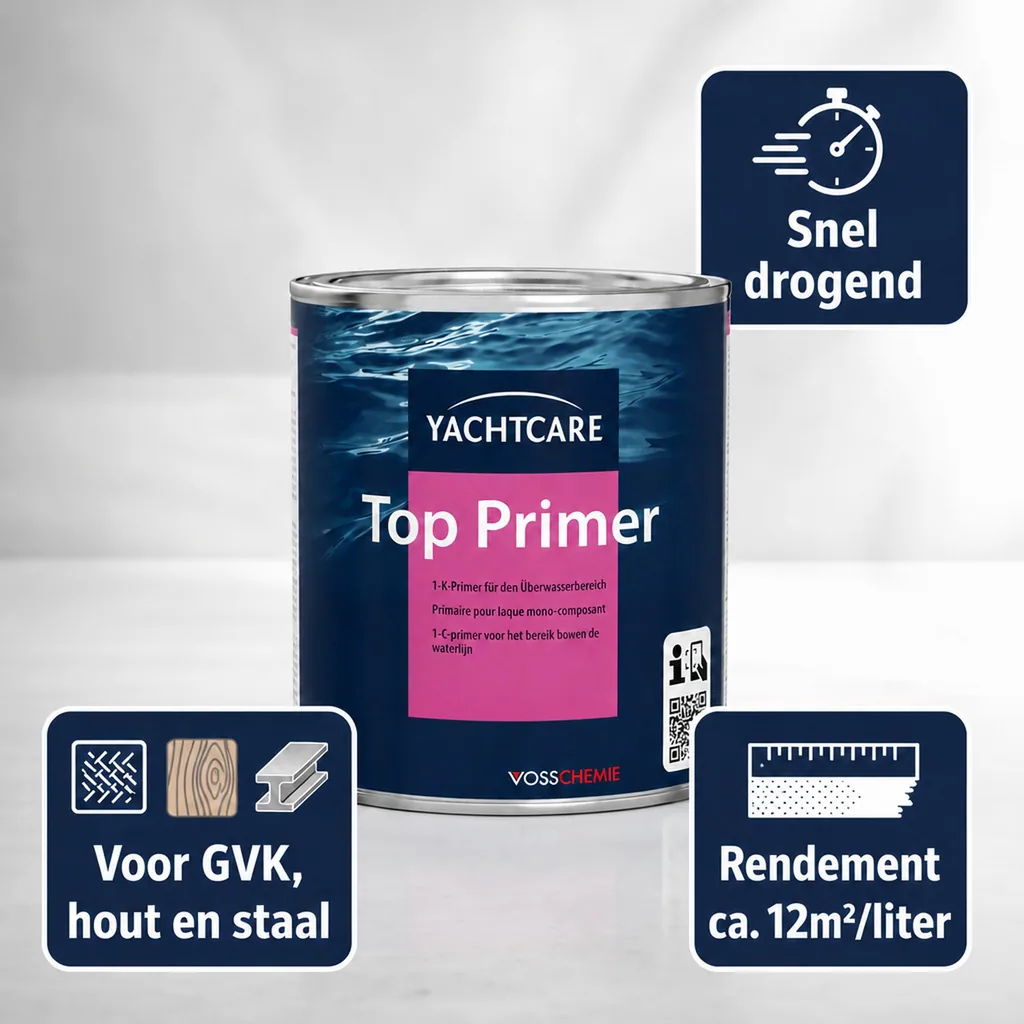 Boot primer, 1K primer, jacht primer, witte boot primer, 750 ml