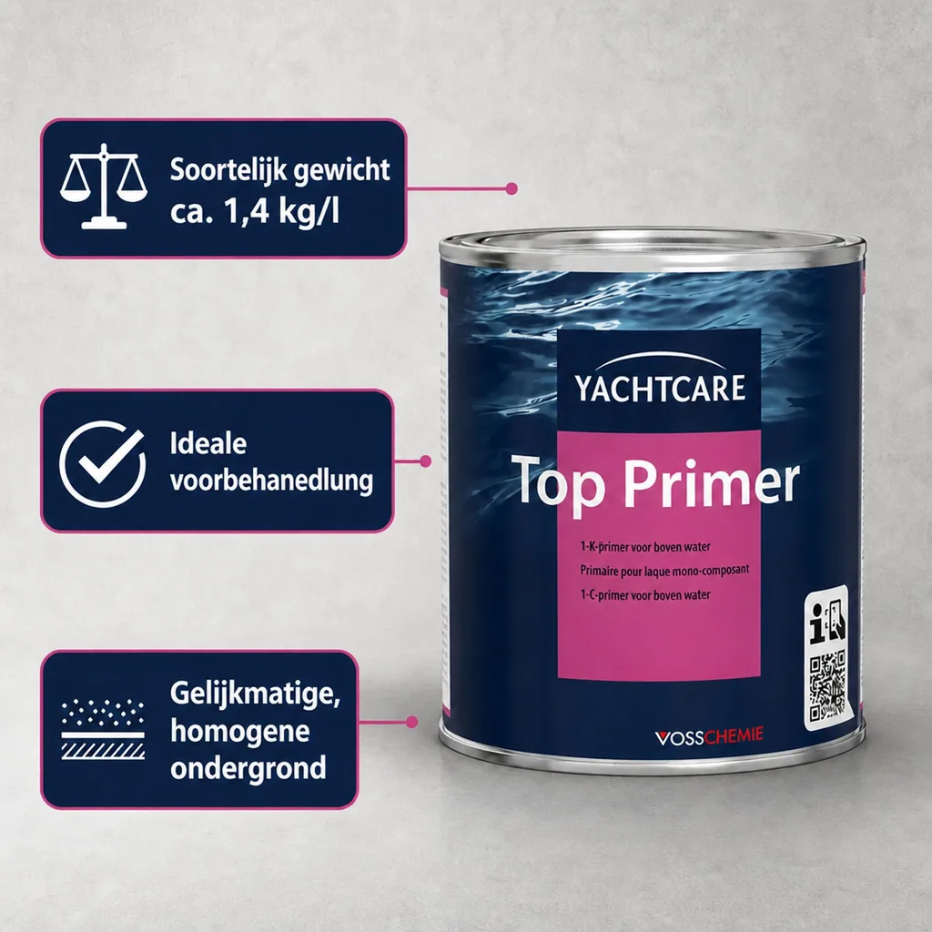 Boot primer, 1K primer, jacht primer, witte boot primer, 750 ml