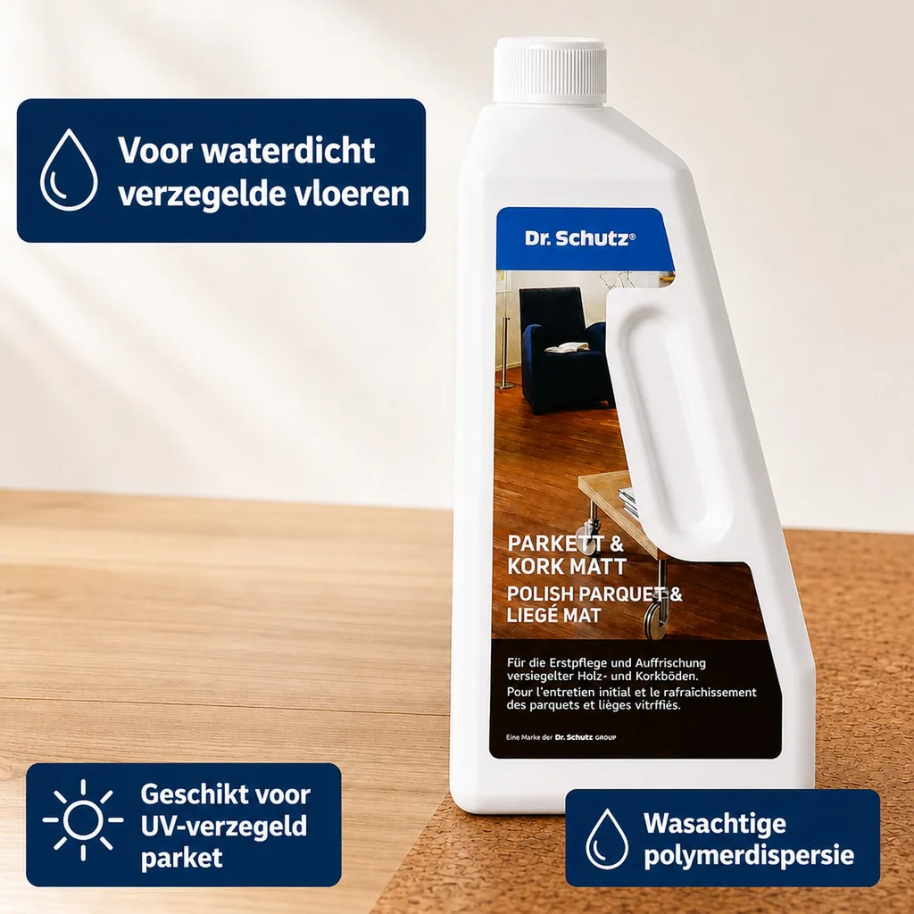 Parketlak mat, Korklak, Parket vernis mat, Kurk lak, Matte parketlak, Parketlak waterbasis mat, Kork vernis, Matte vernis parket, Parketlak slijtvast mat, Vernis voor kurk, 750ml