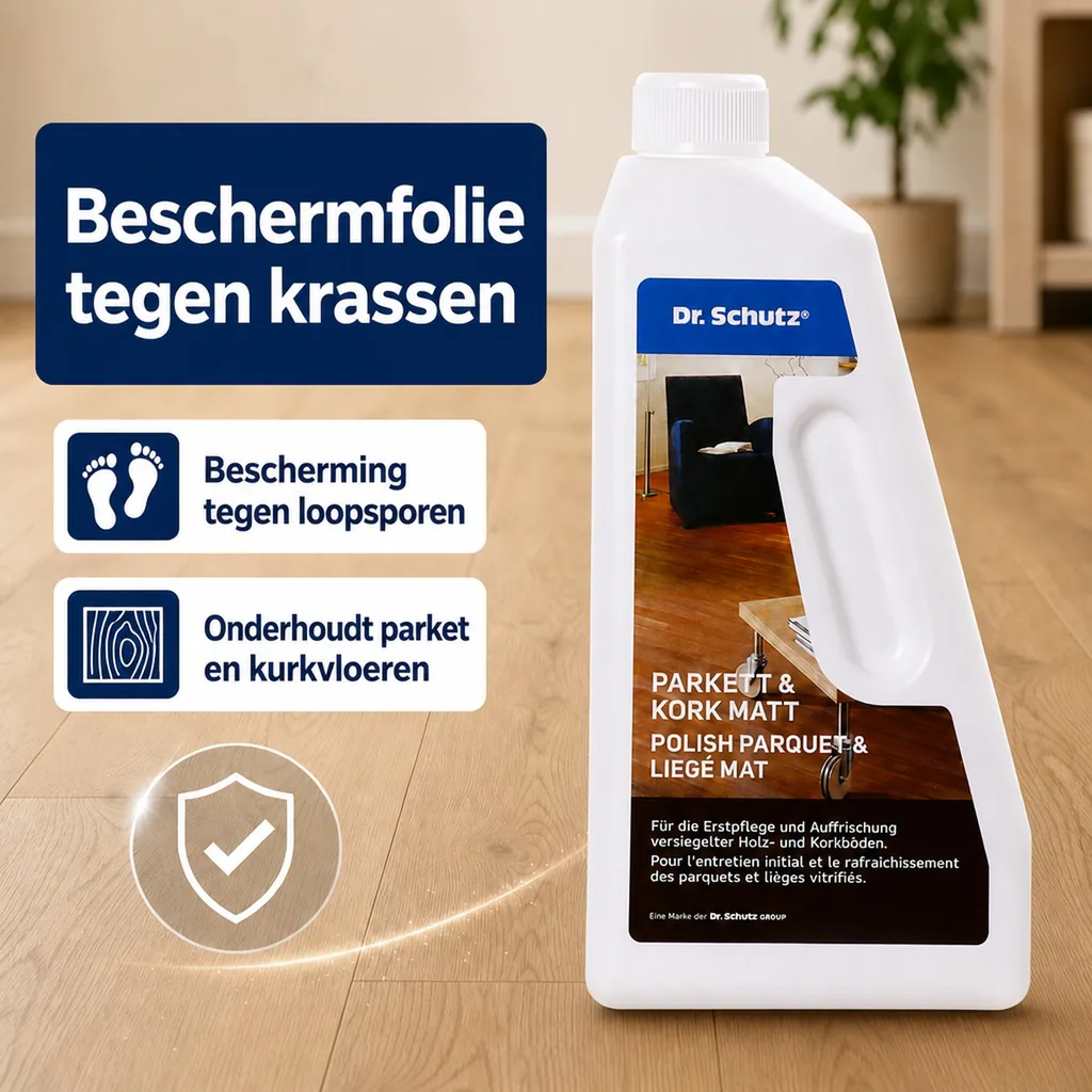 Parketlak mat, Korklak, Parket vernis mat, Kurk lak, Matte parketlak, Parketlak waterbasis mat, Kork vernis, Matte vernis parket, Parketlak slijtvast mat, Vernis voor kurk, 750ml