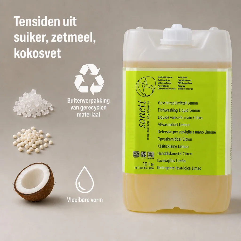 Afwasmiddel citroen 10 Liter, natuurlijk afwasmiddel, eco afwasmiddel