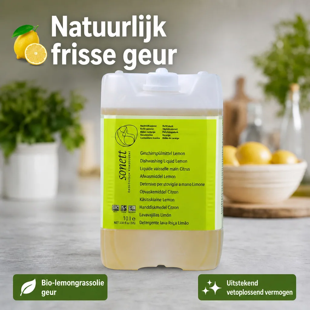 Afwasmiddel citroen 10 Liter, natuurlijk afwasmiddel, eco afwasmiddel