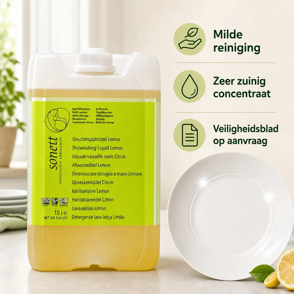 Afwasmiddel citroen 10 Liter, natuurlijk afwasmiddel, eco afwasmiddel
