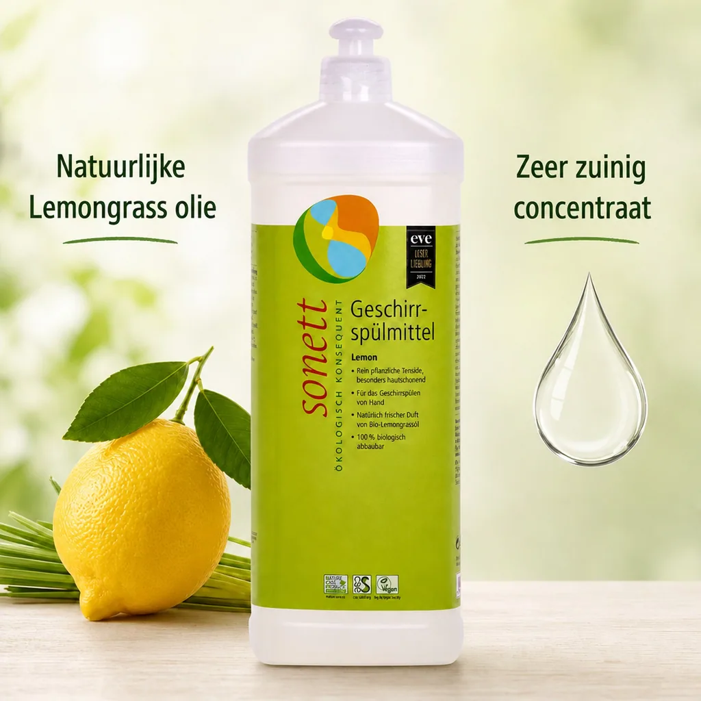 Afwasmiddel citroen 1 Liter, Geschirrspülmittel, Natuurlijk afwasmiddel, Ecologisch