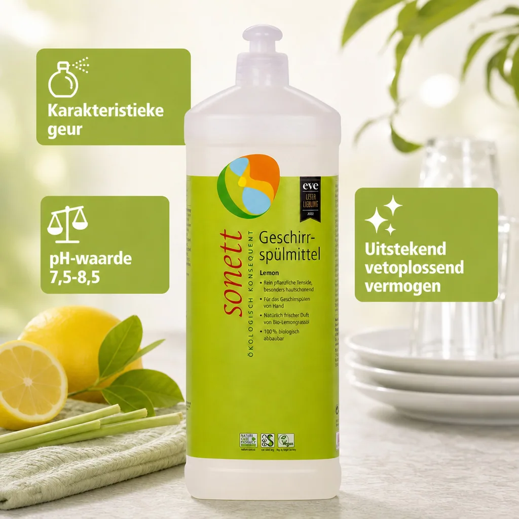 Afwasmiddel citroen 1 Liter, Geschirrspülmittel, Natuurlijk afwasmiddel, Ecologisch