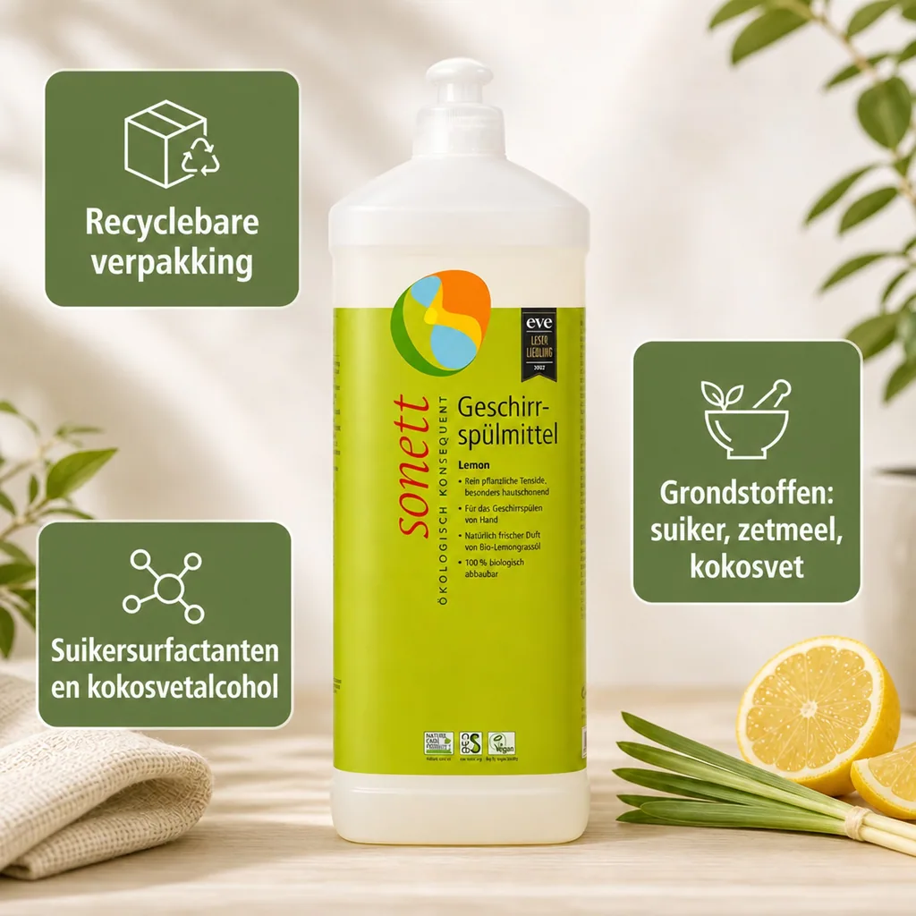 Afwasmiddel citroen 1 Liter, Geschirrspülmittel, Natuurlijk afwasmiddel, Ecologisch