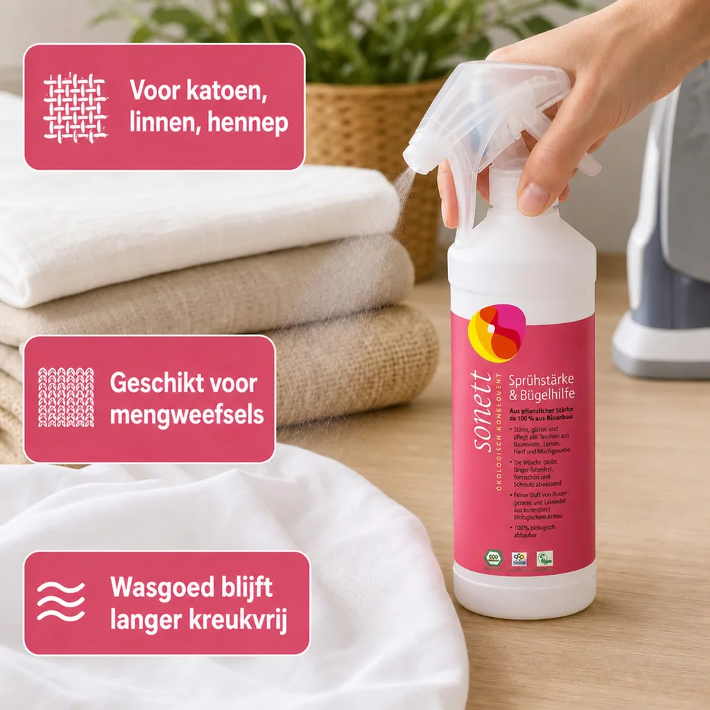 Strijkspray, Strijkwater spray, Strijk hulp, Spray om te strijken, Natuurlijke strijkspray 500ml