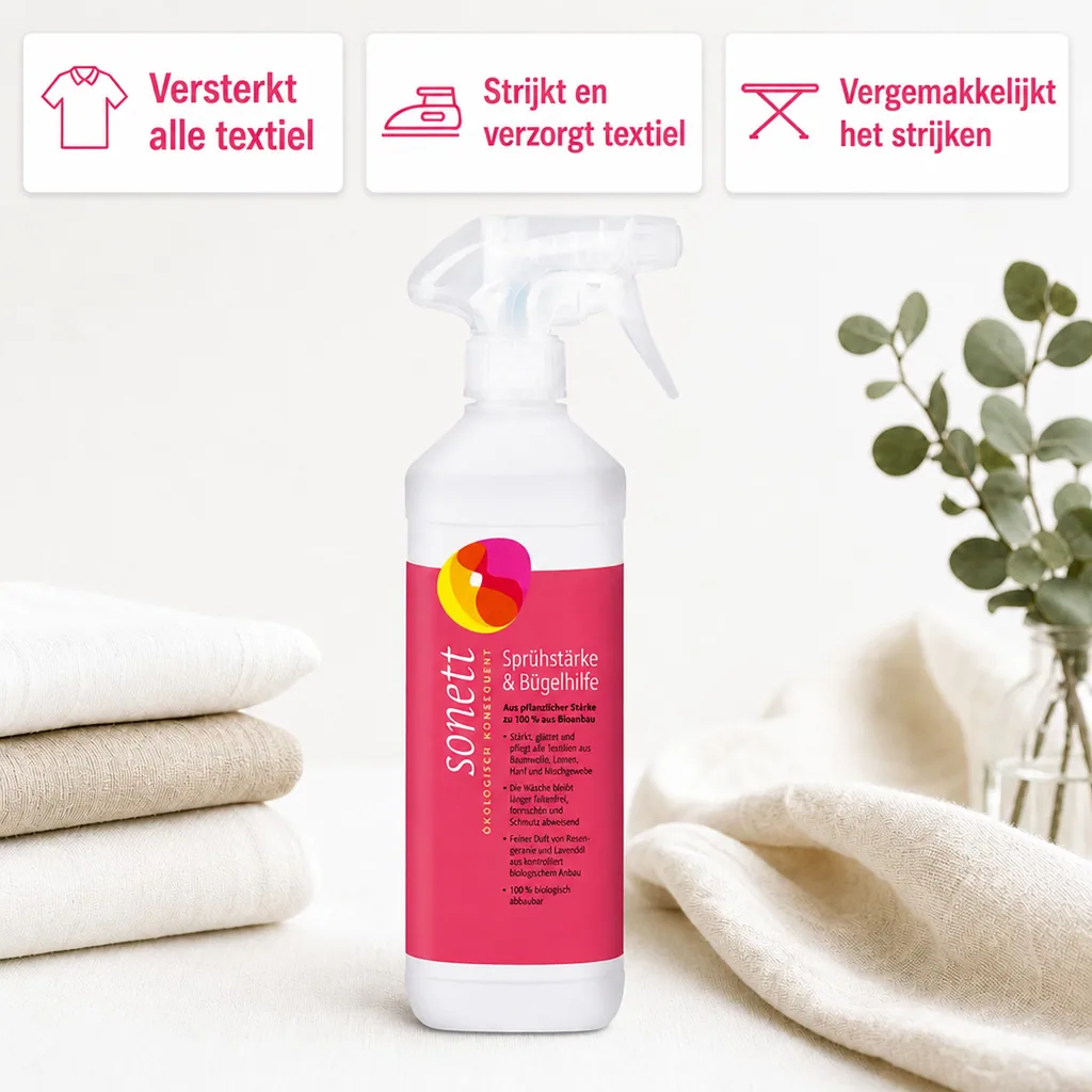 Strijkspray, Strijkwater spray, Strijk hulp, Spray om te strijken, Natuurlijke strijkspray 500ml