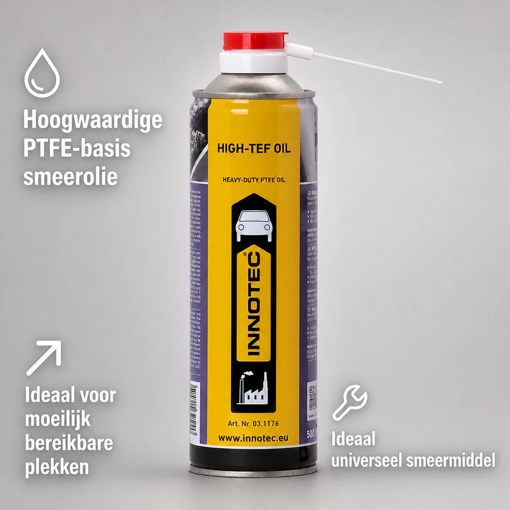 Smeermiddel 500ml, Teflon olie, Smerende olie, Kruipolie, Multi olie, Universele olie, Smeermiddel spray, Metaal bescherming, Roest bescherming, Lagers smeren, Mechanische smering