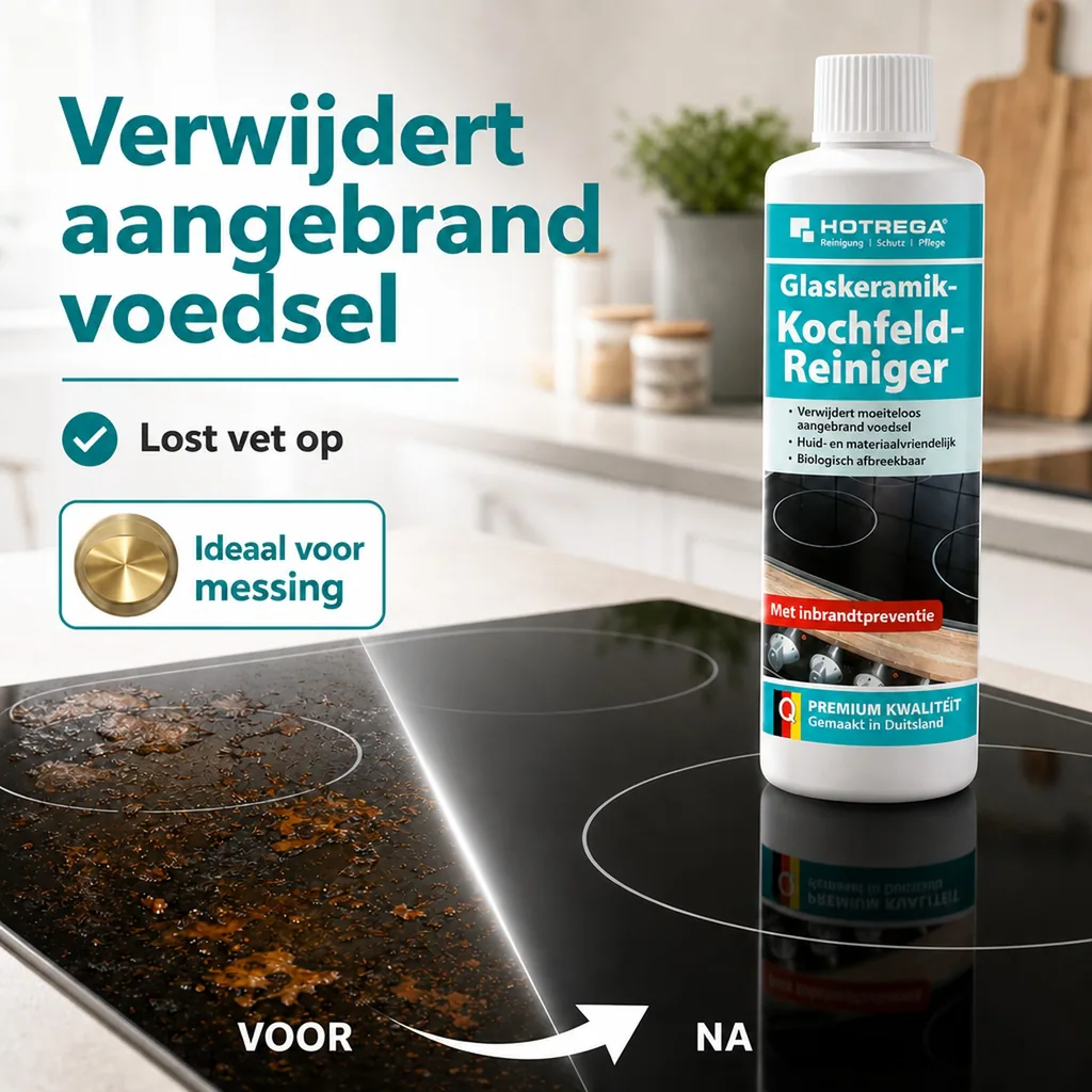 Glaskeramische kookplaatreiniger 250 ml, reiniger kookplaat, schoonmaak kookplaat