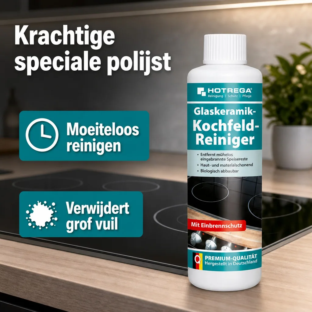 Glaskeramische kookplaatreiniger 250 ml, reiniger kookplaat, schoonmaak kookplaat