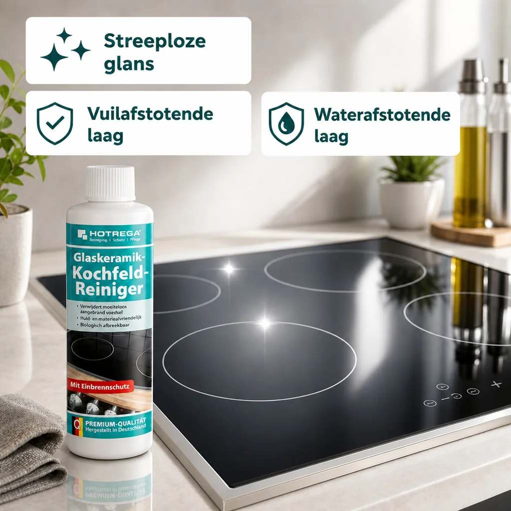 Glaskeramische kookplaatreiniger 250 ml, reiniger kookplaat, schoonmaak kookplaat