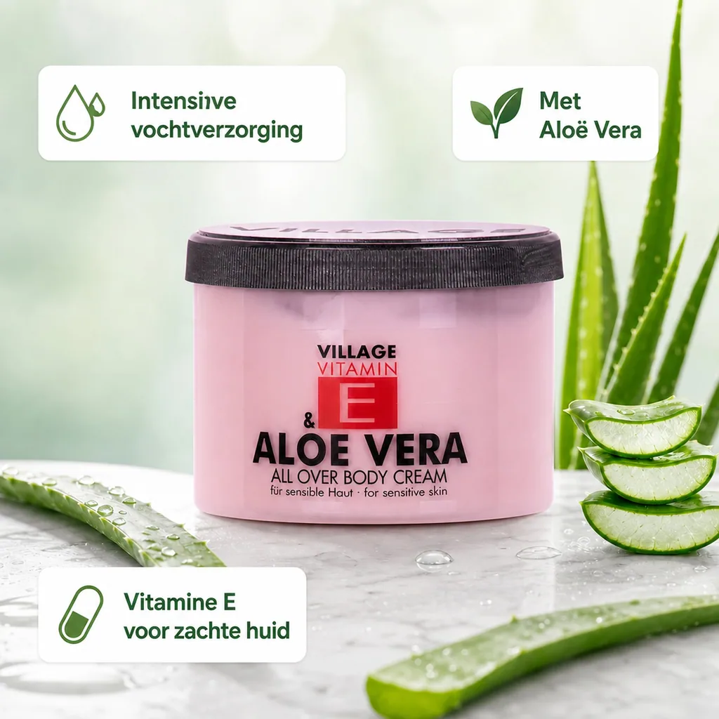 Bodylotion, Vitamine E Crème, Aloë Vera, 500ml, Körperlotion