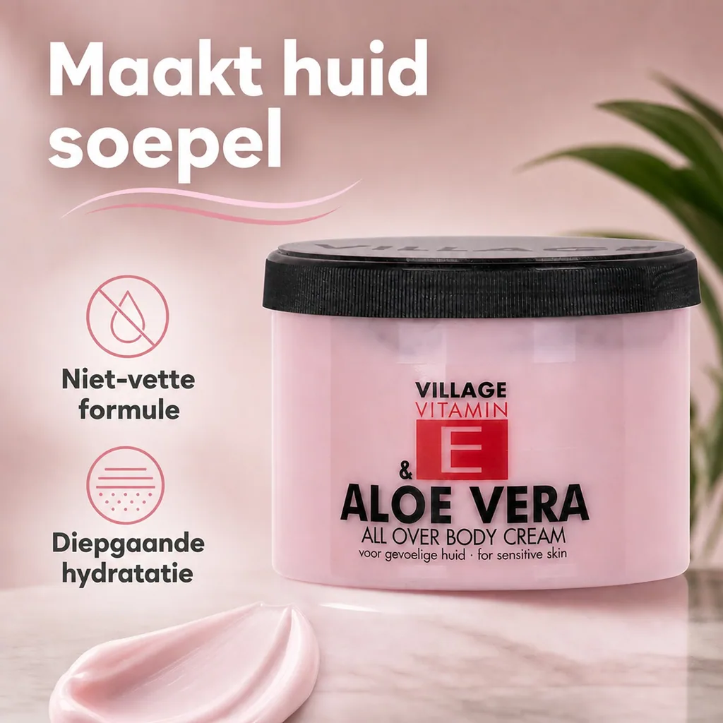 Bodylotion, Vitamine E Crème, Aloë Vera, 500ml, Körperlotion
