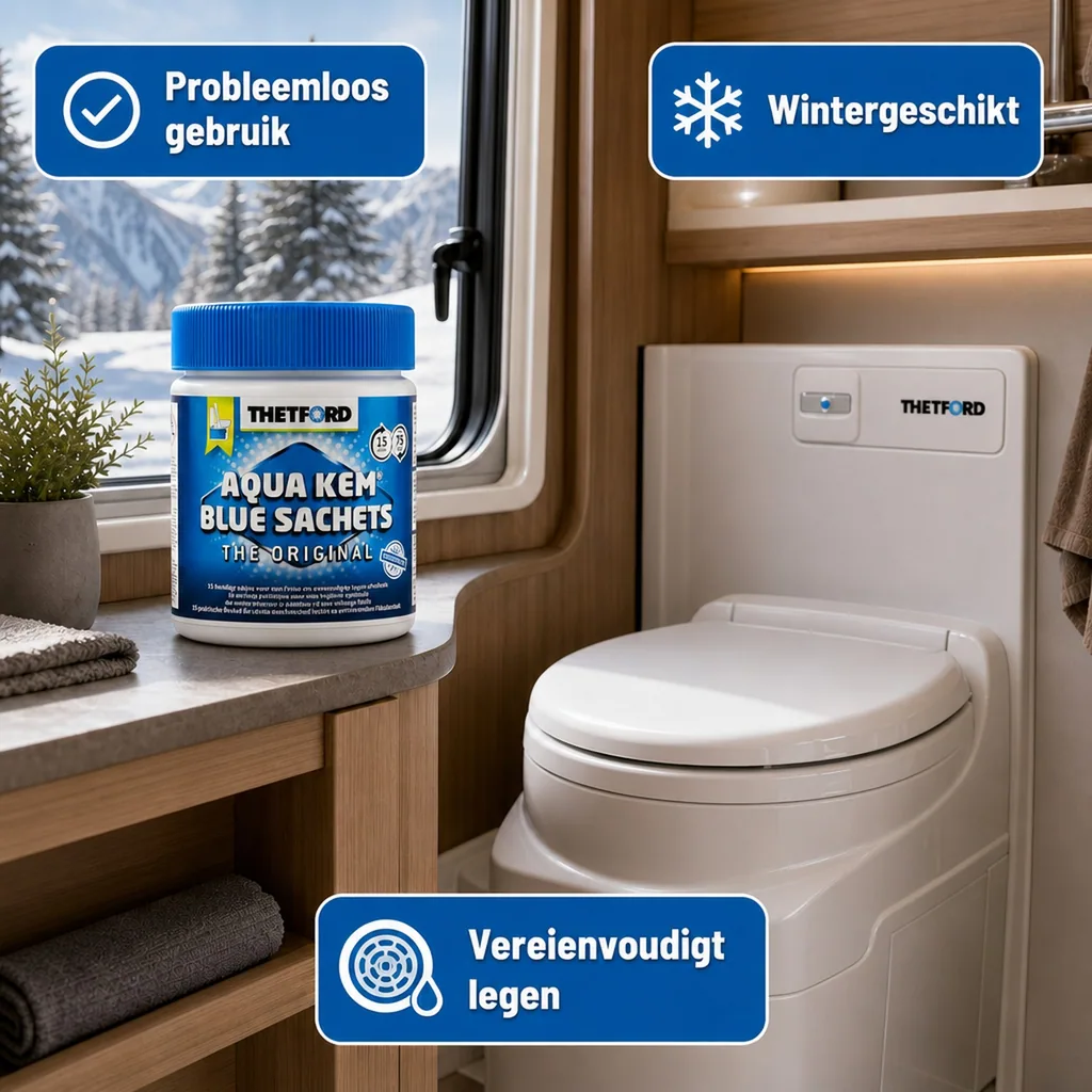 Toiletvloeistof, Camping toilet vloeistof, Chemisch toilet, 15 sachets