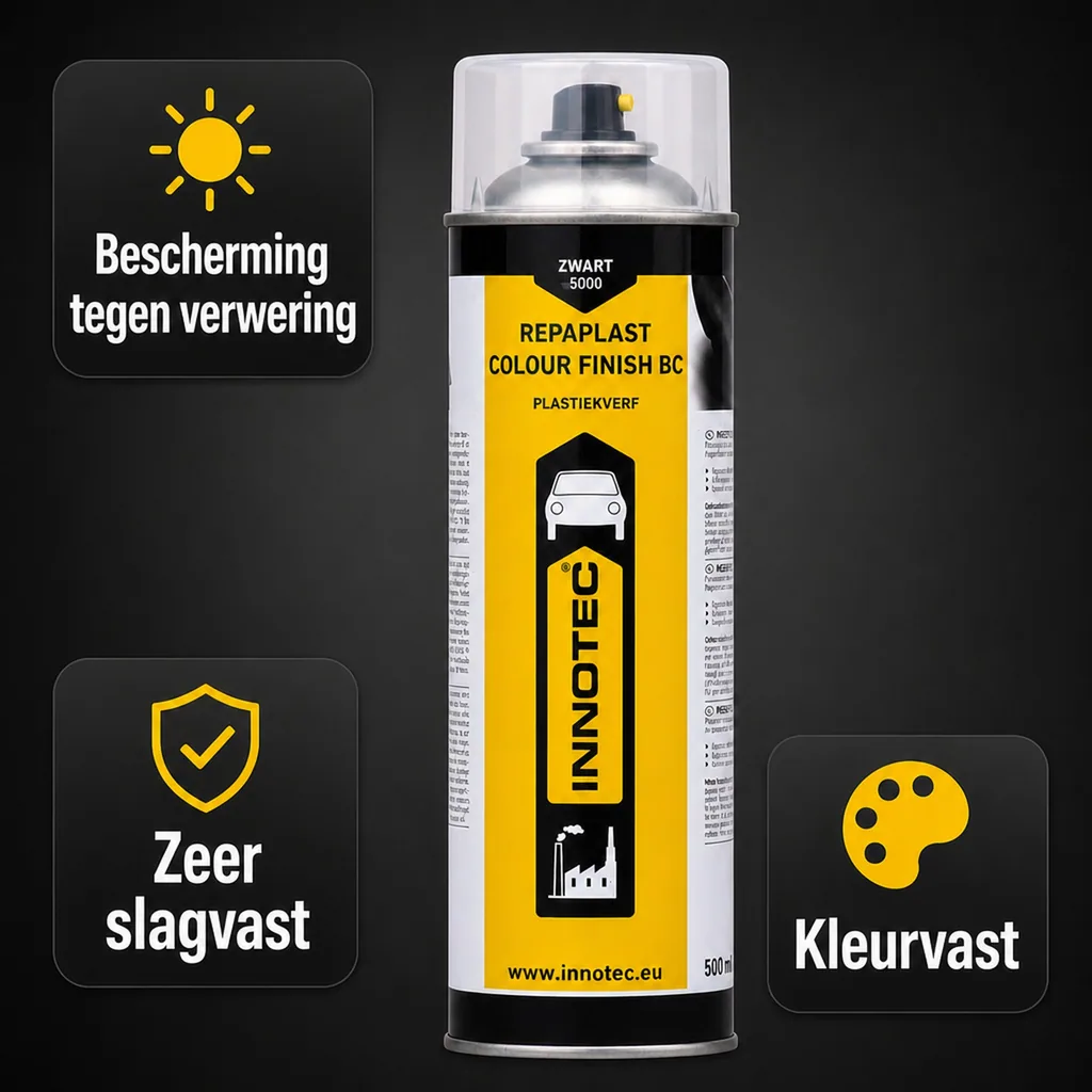 Kunststof reparatie zwart, Kunststof coating 500ml, Repaplast Colour Finish BC