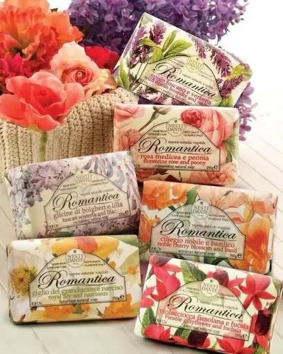 Zeep set, Romantische zeep, 6 x 150g, Luxe zeep