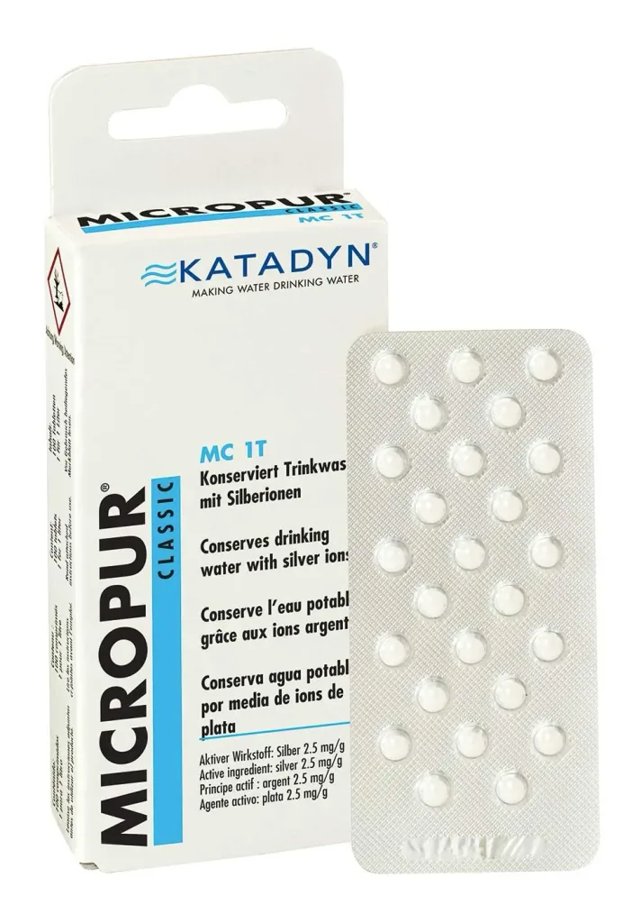 Water zuiveren, water desinfectiemiddel, drinkwater zuiveren, water tabletten