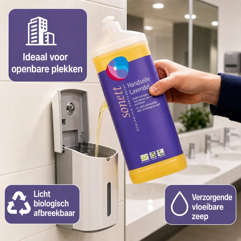 Handzeep navulling, Lavendel, 1 liter, Natuurlijke handzeep, Eco navulverpakking