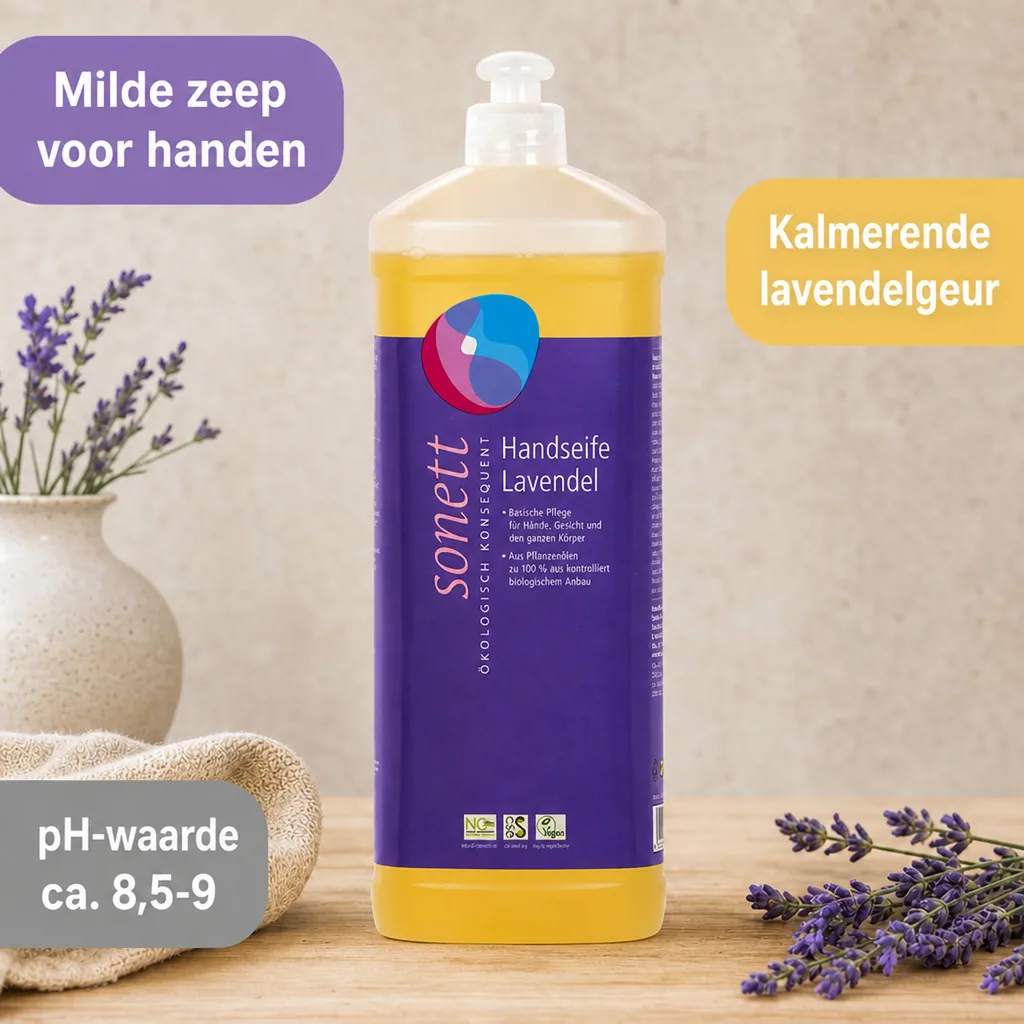 Handzeep navulling, Lavendel, 1 liter, Natuurlijke handzeep, Eco navulverpakking