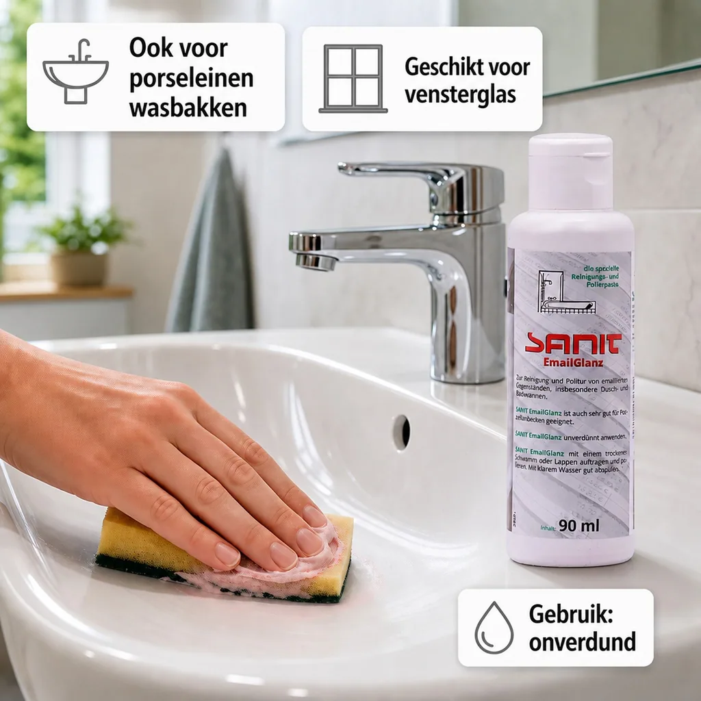 Emaille lak, Emaille glans, Emaille reparatie, Emaille verf, Emaille reparatie lakstift, Emaille schade herstellen, Sanitair emaille reparatie