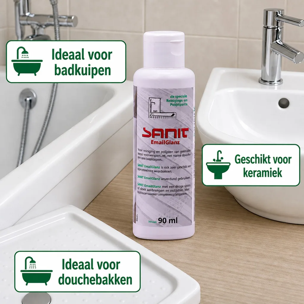 Emaille lak, Emaille glans, Emaille reparatie, Emaille verf, Emaille reparatie lakstift, Emaille schade herstellen, Sanitair emaille reparatie