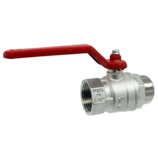 Kogelkraan 1 inch, Messing, IG/AG, Afsluiter met Hendel