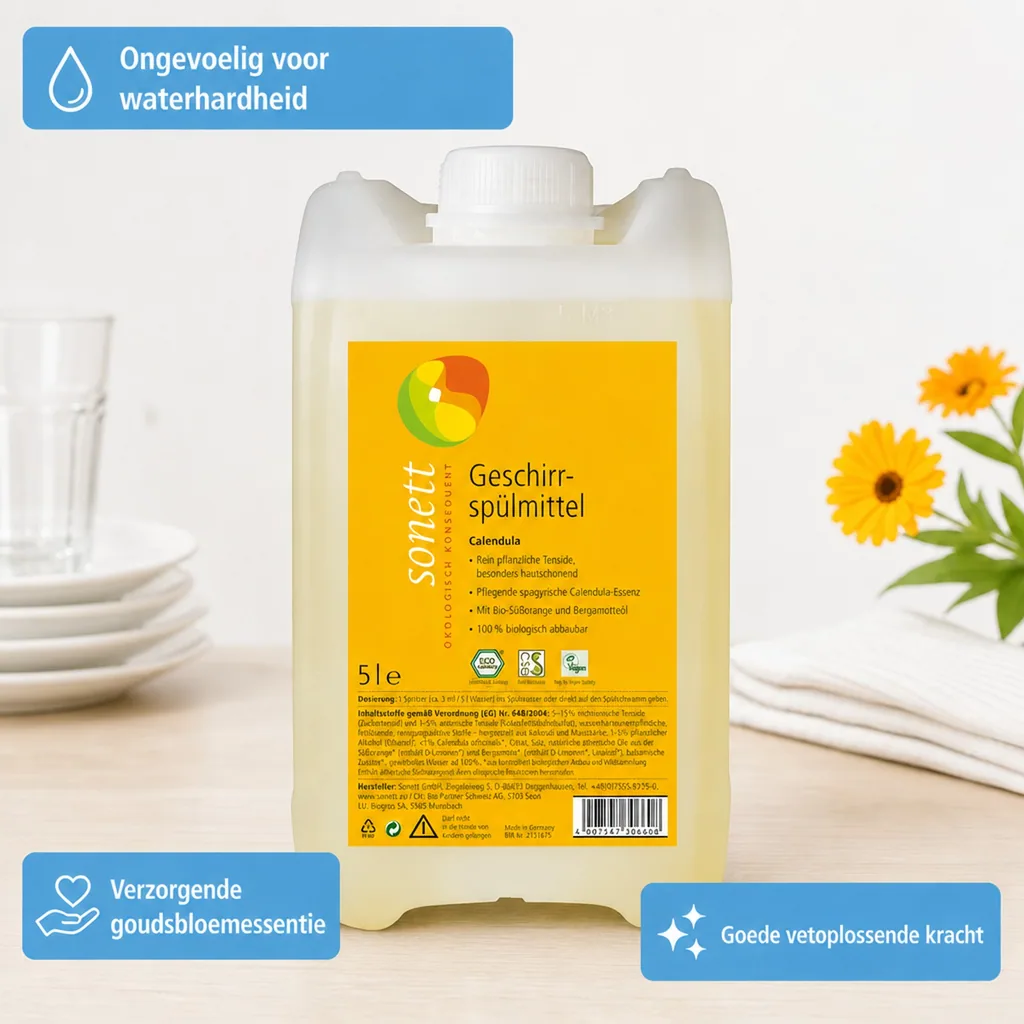 Afwasmiddel calendula 5 liter, natuurlijk afwasmiddel, ecologisch afwasmiddel