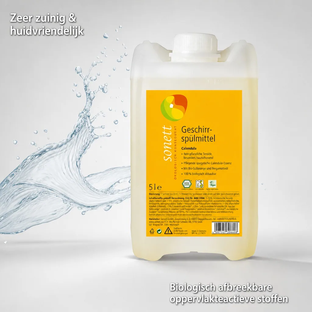 Afwasmiddel calendula 5 liter, natuurlijk afwasmiddel, ecologisch afwasmiddel