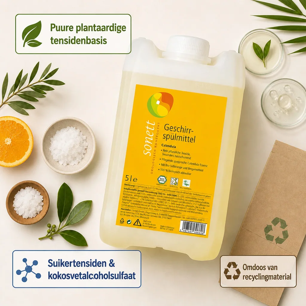 Afwasmiddel calendula 5 liter, natuurlijk afwasmiddel, ecologisch afwasmiddel