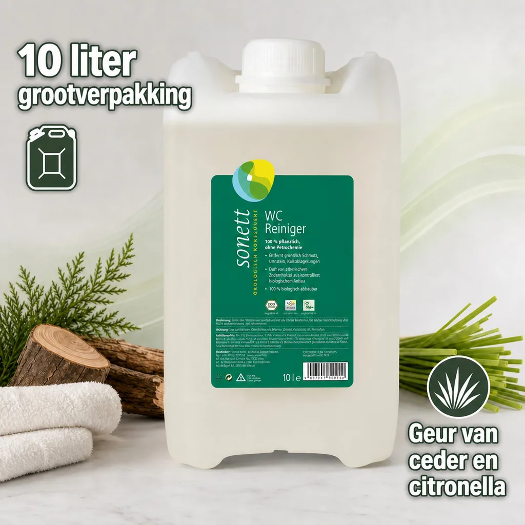 WC Reiniger 10 Liter, Zeder-Citronella, natuurlijke toilet reiniger