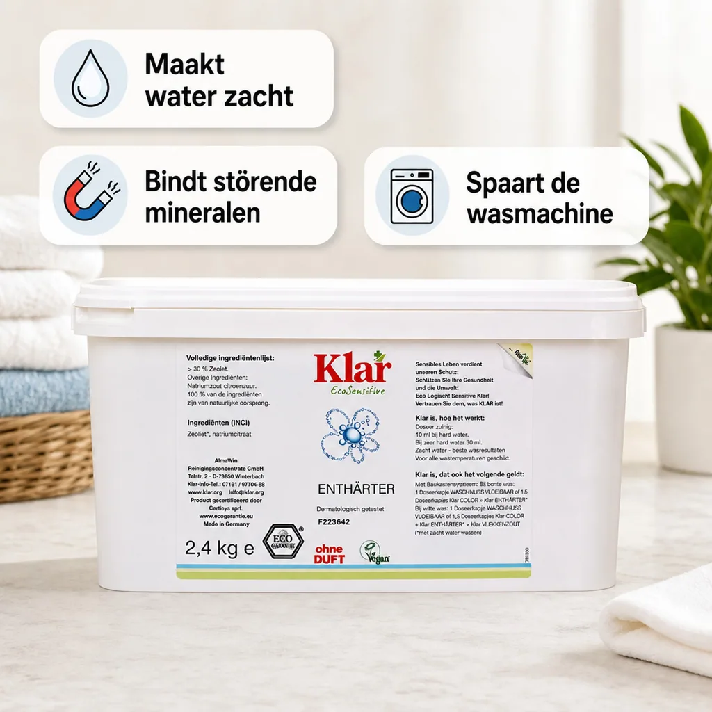 Waterontharder 2.4kg, zonder parfum, kalk verwijderen wasmachine