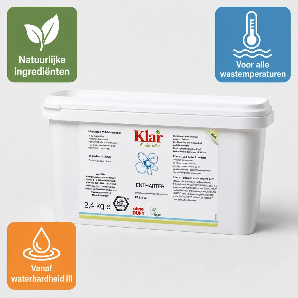 Waterontharder 2.4kg, zonder parfum, kalk verwijderen wasmachine