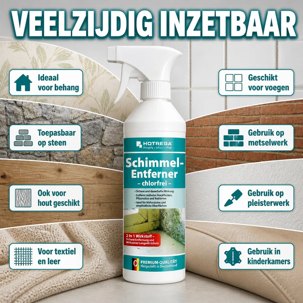 Schimmel verwijderen spray 500ml, chlorvrij, schimmelbestrijding, spuitflacon