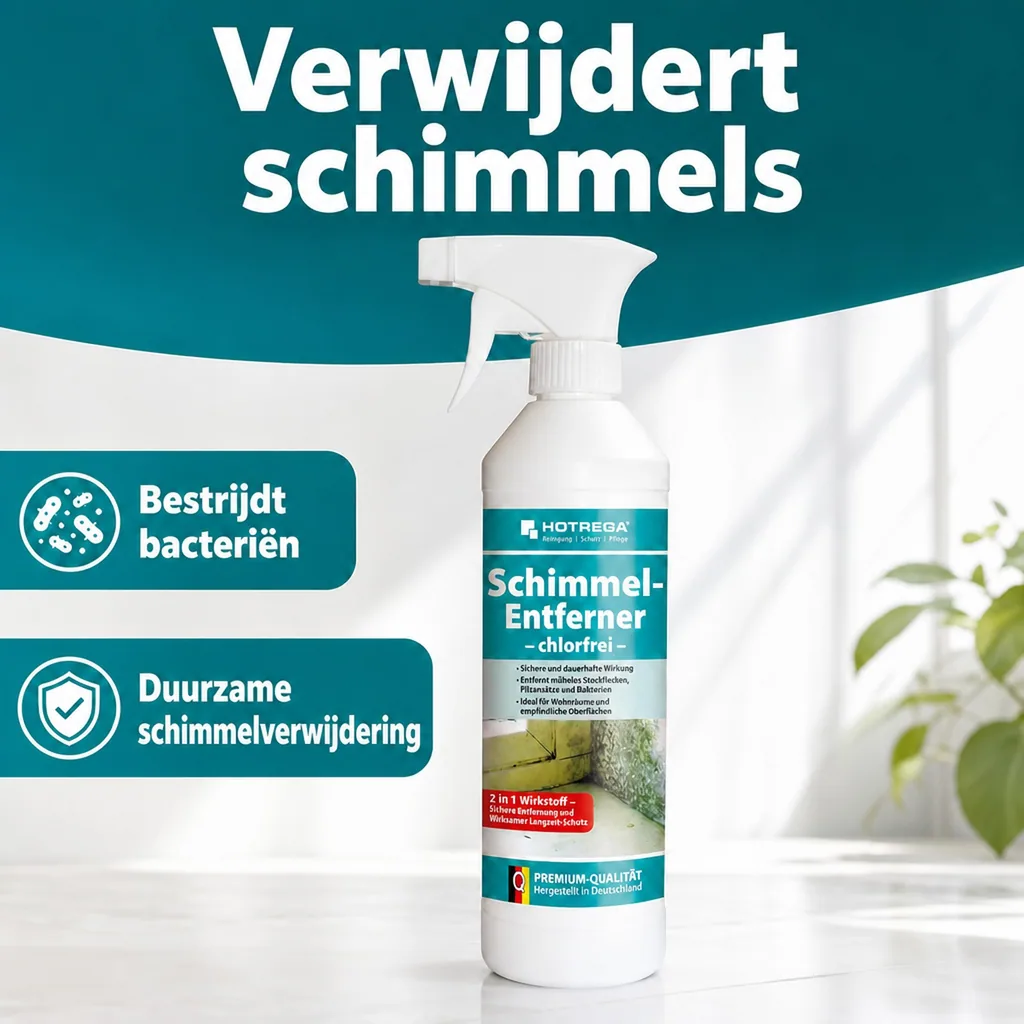 Schimmel verwijderen spray 500ml, chlorvrij, schimmelbestrijding, spuitflacon