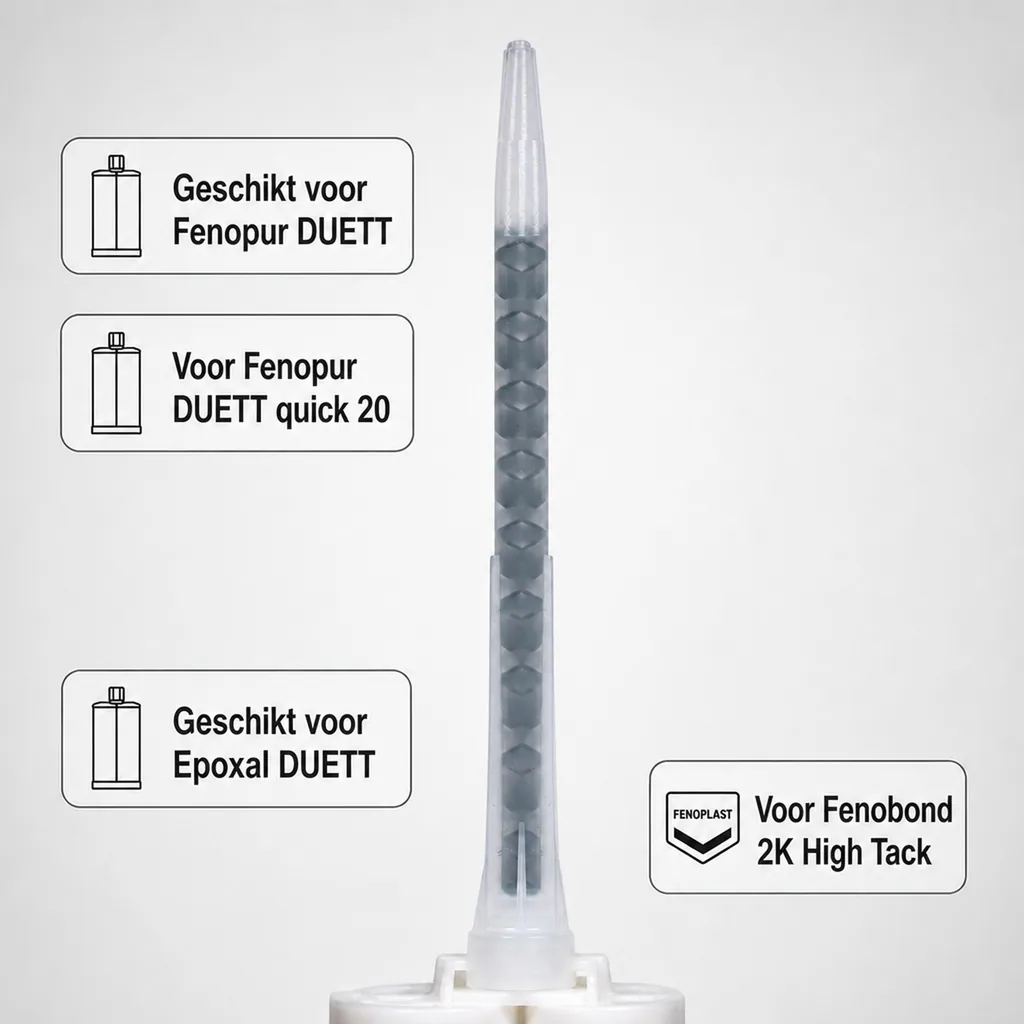 Mengtuit dubbele koker, Quadromischer mengtuit, voor dubbele kartuschen, 1 stuk