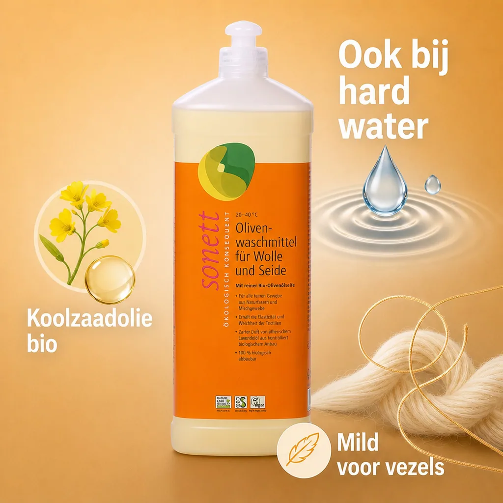 Wasmiddel wol en zijde, 1 Liter, Vloeibaar wasmiddel wol, wasmiddel fijne was, wasmiddel olijf