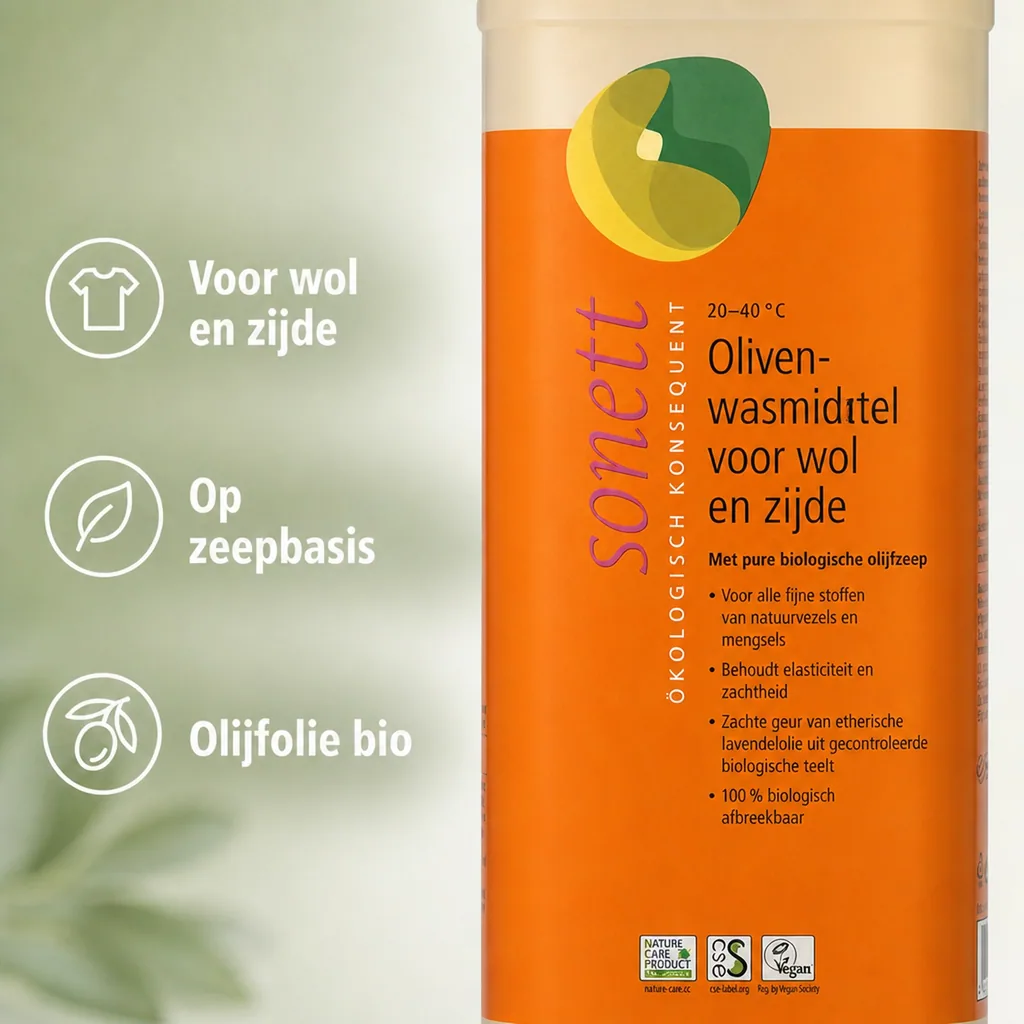 Wasmiddel wol en zijde, 1 Liter, Vloeibaar wasmiddel wol, wasmiddel fijne was, wasmiddel olijf