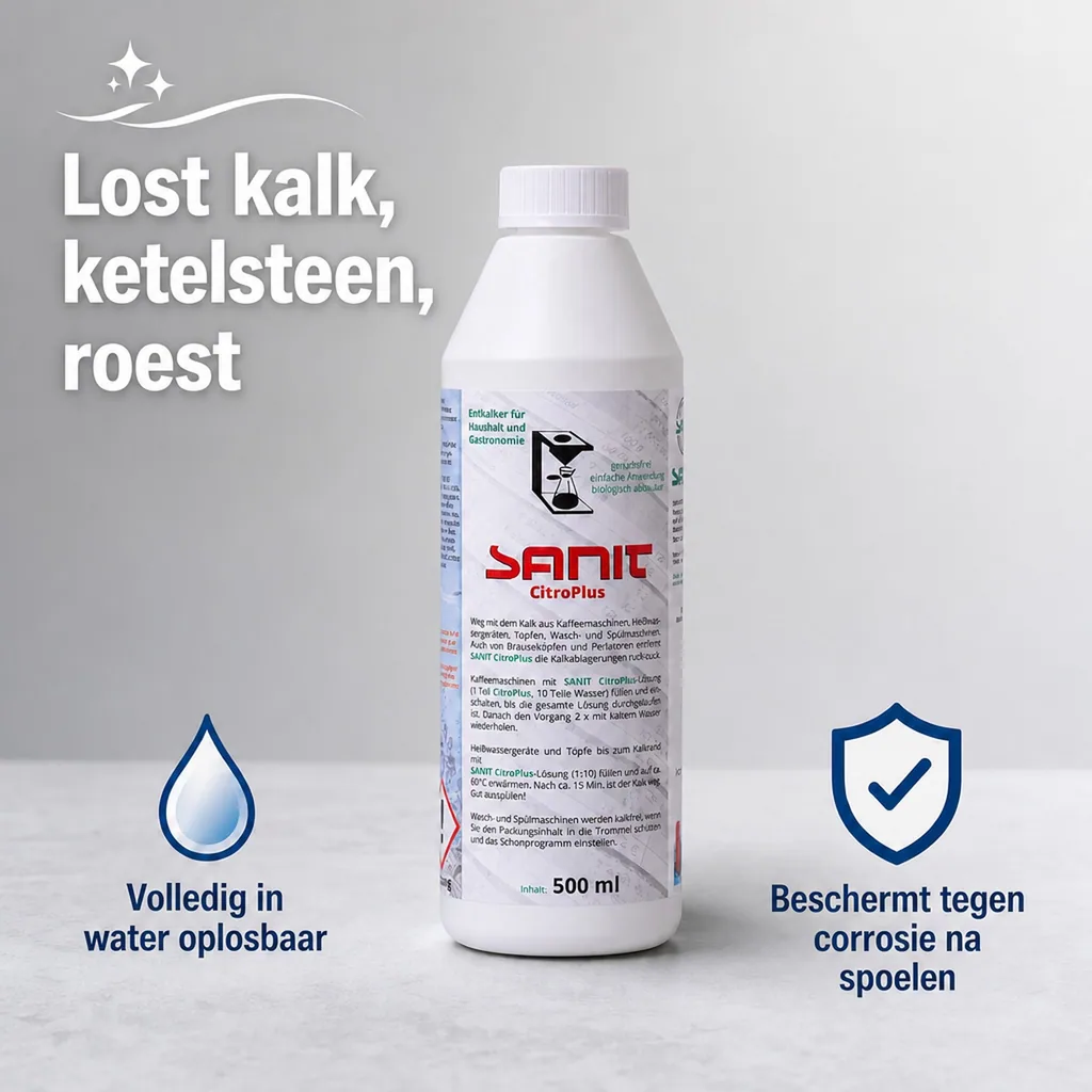 Kalk verwijderen, kalkreiniger, sanitair ontkalker, Citro Plus 500 ml
