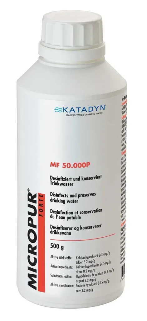 Water zuiveringstabletten, Micropur Forte MF, water desinfectie tabletten, drinkwater desinfectie