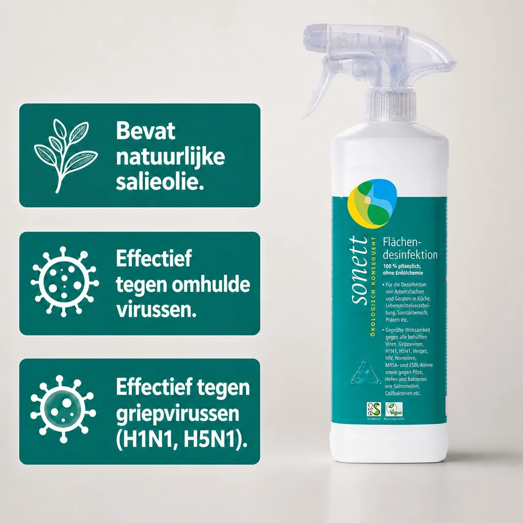 Desinfectiespray, vlakken desinfectie, 500 ml Sprühflasche, desinfectiemiddel oppervlakken
