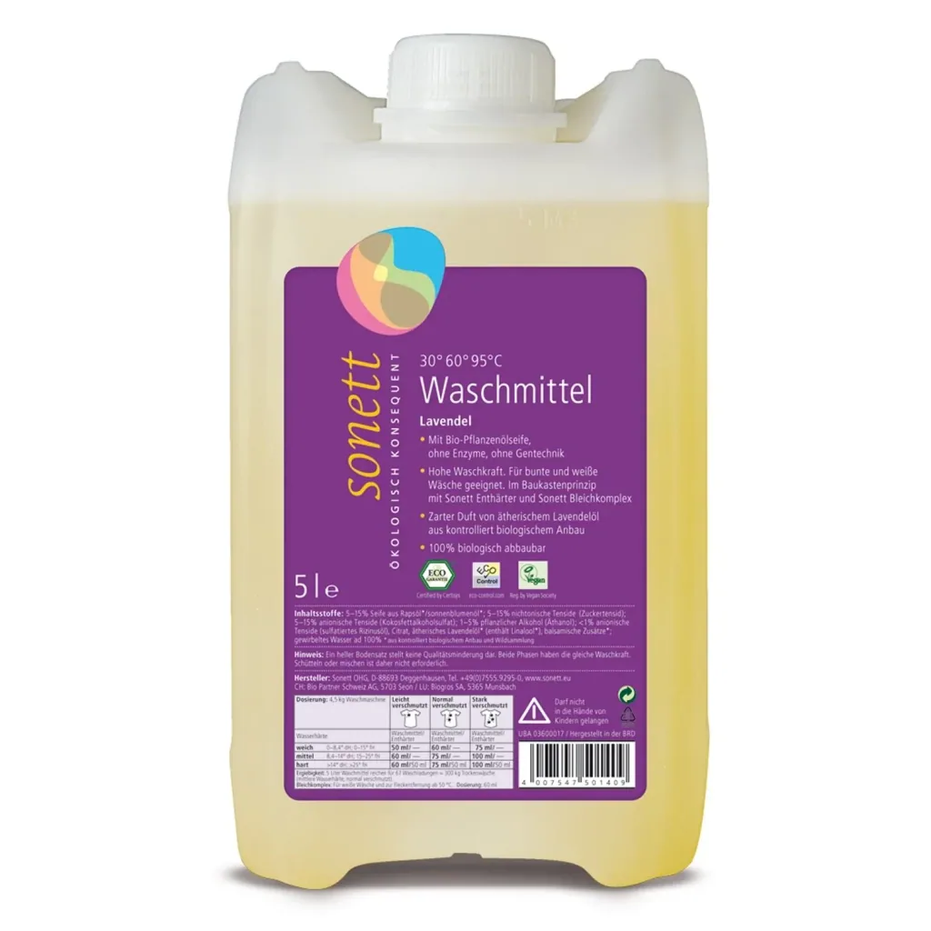 Wasmiddel lavendel, vloeibaar, ecologisch, voor gevoelige huid