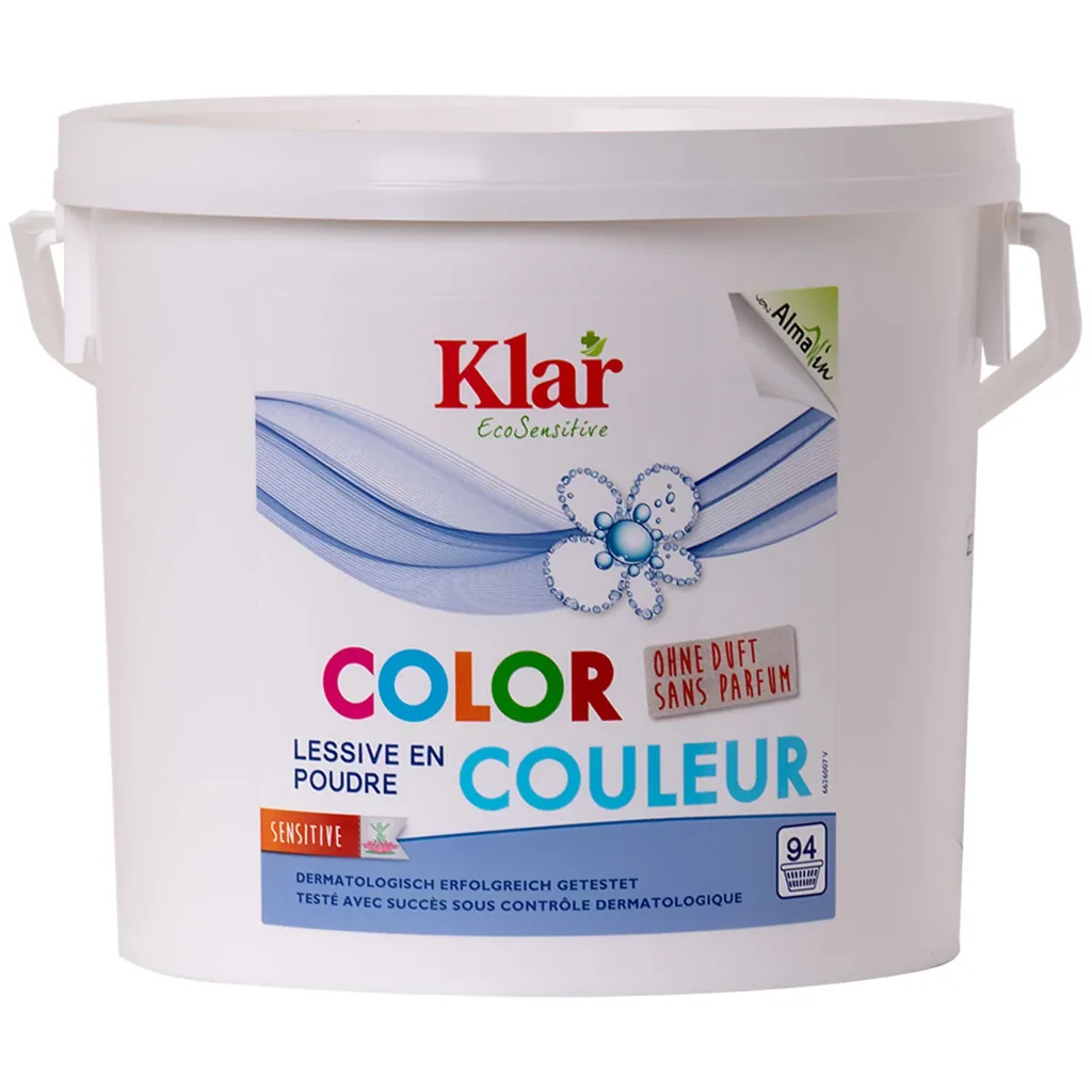 Wasmiddel kleur, waspoeder kleur, wasmiddel zonder parfum, compact wasmiddel