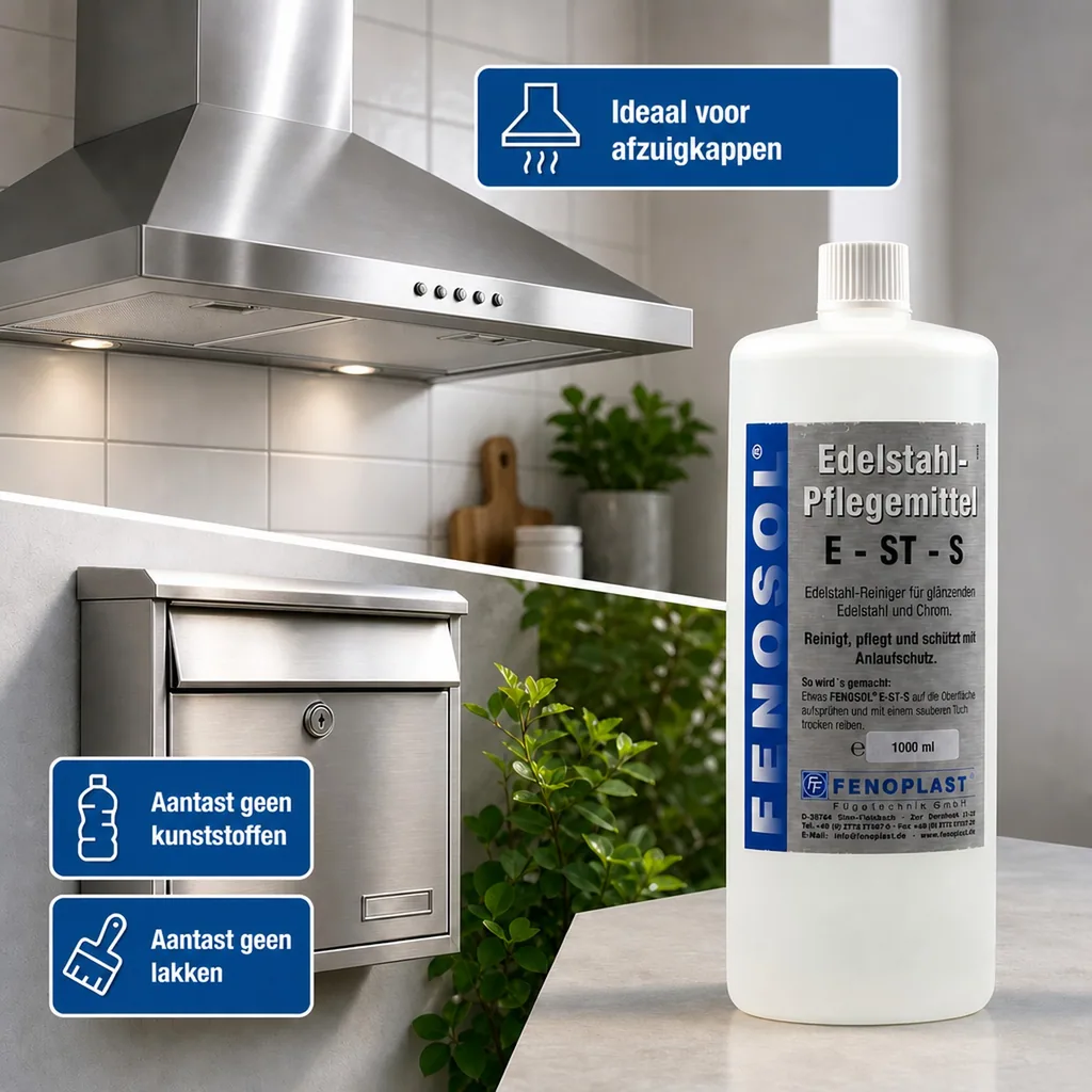 RVS reiniger, Edelstaal reiniger, 1000ml, Pflegereiniger, RVS onderhoud