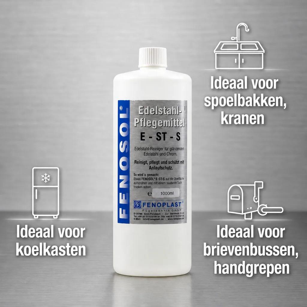 RVS reiniger, Edelstaal reiniger, 1000ml, Pflegereiniger, RVS onderhoud